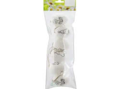 Ostereier-Set zum Bemalen 6 Stück Weiß