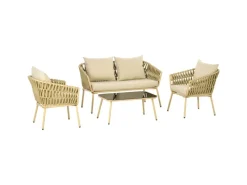 Clearance Outsunny 4 Tlg. Gartenmöbel-Set mit Kissen für Garten Terrasse