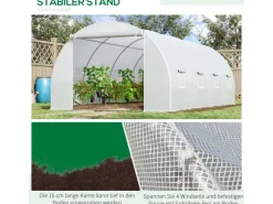 Outsunny Foliengewächshaus Pflanzenhaus 595 x 300 x 200 cm