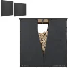 Outsunny Kaminholzregal Abdeckung Brennholzregalabdeckung Polyester Schwarz