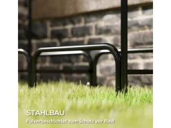 Outsunny Kaminholzregal Feuerholzregal für Garten Metall Schwarz