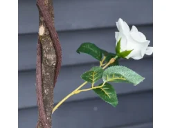 Outsunny Künstliche Pflanzen Kunststoff Stoff Weiß 18L x 18B x 90H cm