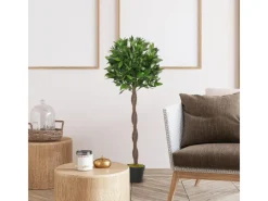 Hot Outsunny Künstliche Pflanze Kunststoff Zement Ø16 x 120H cm