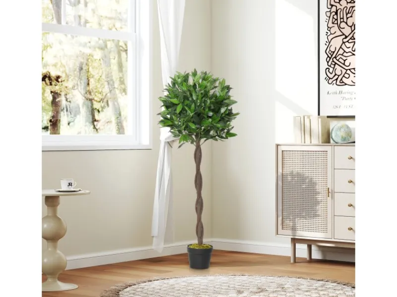 Hot Outsunny Künstliche Pflanze Kunststoff Zement Ø16 x 120H cm