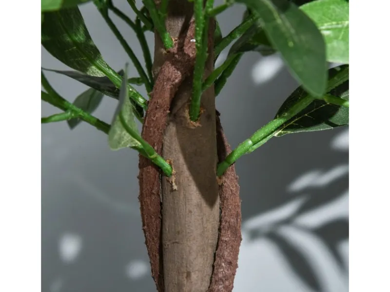 Hot Outsunny Künstliche Pflanze Kunststoff Zement Ø16 x 120H cm