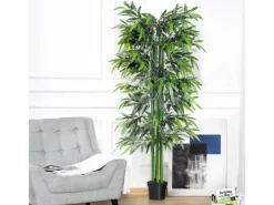 Outsunny Künstliche Pflanze 180 cm mit Übertopf