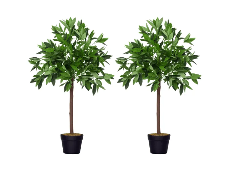 Discount Outsunny Künstliche Pflanze Kunststoff Zement Ø16 x 90H cm