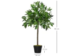 Discount Outsunny Künstliche Pflanze Kunststoff Zement Ø16 x 90H cm