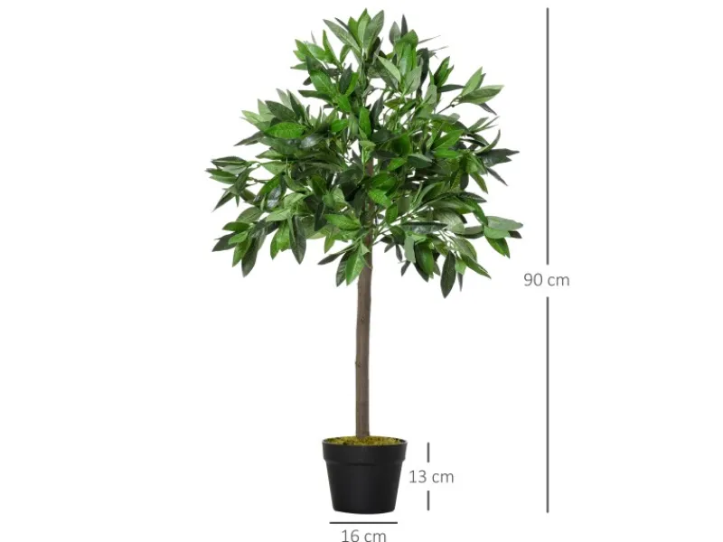 Discount Outsunny Künstliche Pflanze Kunststoff Zement Ø16 x 90H cm