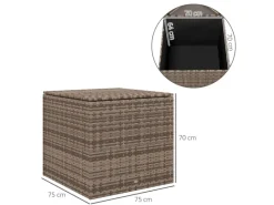 Sale Outsunny Polyrattan Auflagenbox mit Deckel