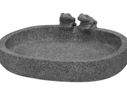 Ovale Vogeltränke aus Zement 32 cm x 25 cm x 8 cm