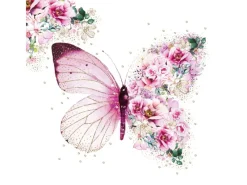 Hot PPD Papierservietten Schmetterling 16,5 cm x 16,5 cm 20 Stück Bunt FSC®