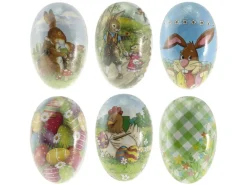 Online Papp-Ei zum Öffnen Ostermotive 9-fach sortiert 9 cm
