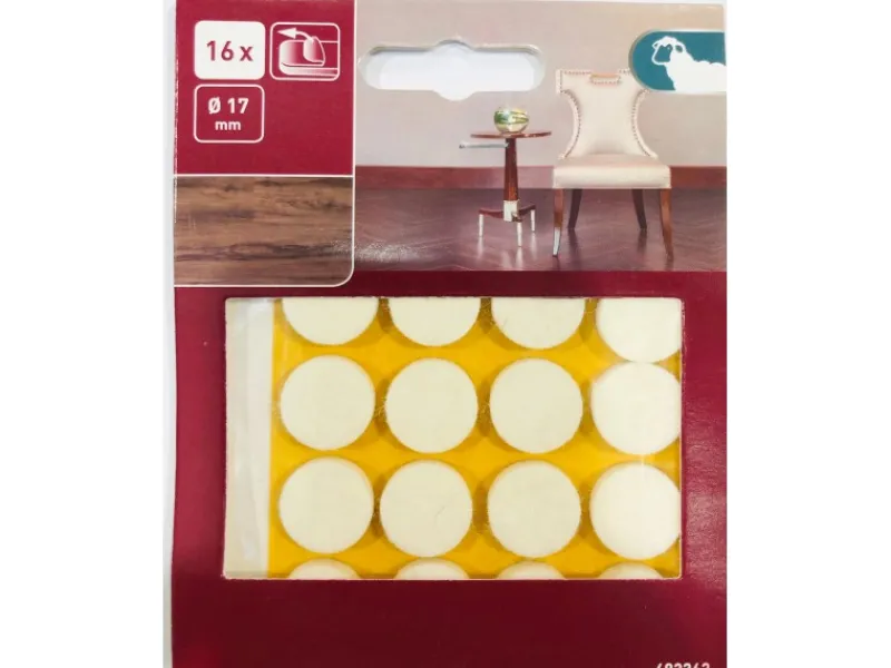 Hot Parkettgleiter Selbstklebend Ø 17 mm 16 Stück