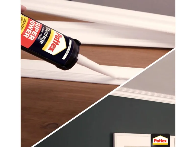 Pattex Baukleber Montagekleber Super Power Kartusche starke Anfangshaftung 370 g