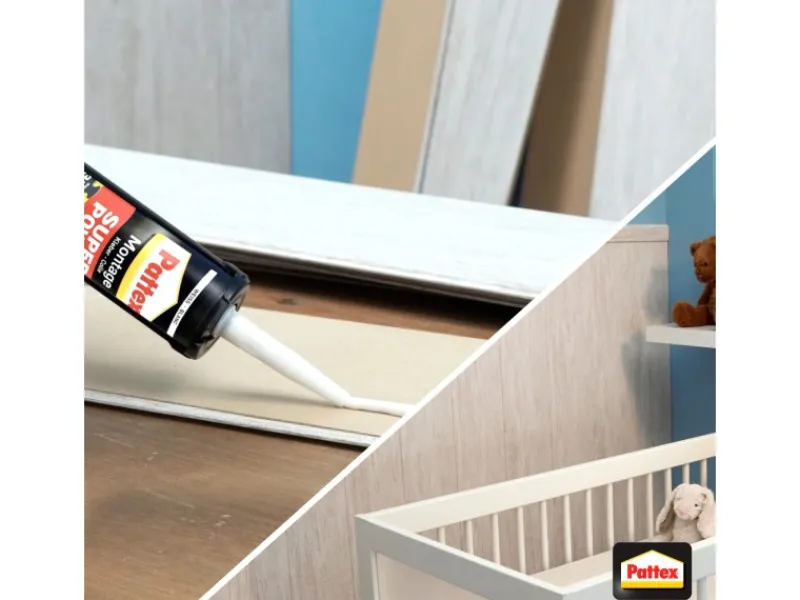 Pattex Baukleber Montagekleber Super Power Kartusche starke Anfangshaftung 370 g