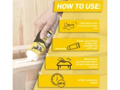 Pattex Montagekleber Kleben statt Bohren Kraftkleber weiß 250g Tube