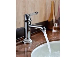 Sale PaulGurkes Nostalgie Wasserhahn Einhandmischer Retro Waschtischbatterie Glänzend