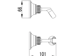 PaulGurkes Retro Duschsystem Nostalgie mit Duschkopf Handbrause ohne Armatur