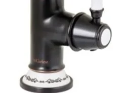 PaulGurkes Schwarze Nostalgie Waschtischarmatur Küchenarmatur mit Bordüre