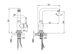 Hot PaulGurkes Waschtischarmatur Retro Küchenarmatur Nostalgie Wasserhahn II