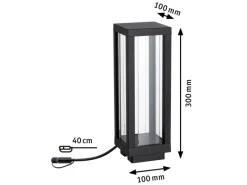 Paulmann Laterne Classic Plug & Shine Zigbee 3.0 IP44 RGBW+ 2 W Anthrazit