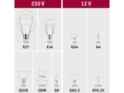 Paulmann LED-Kerze Filament Plug & Shine 24 V 2 W 3000 K Dimmbar
