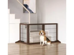 PawHut Absperrgitter für Hunde mit Stützfüßen für Kamin