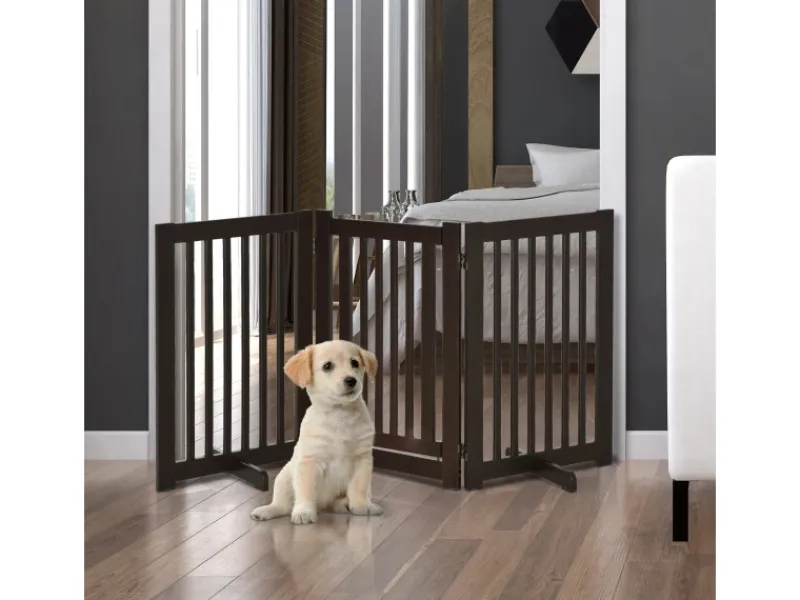 Hot PawHut Absperrgitter Verstellbar Klappbar 155 x 1 5 x 76 cm