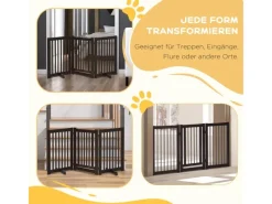 Hot PawHut Absperrgitter Verstellbar Klappbar 155 x 1 5 x 76 cm