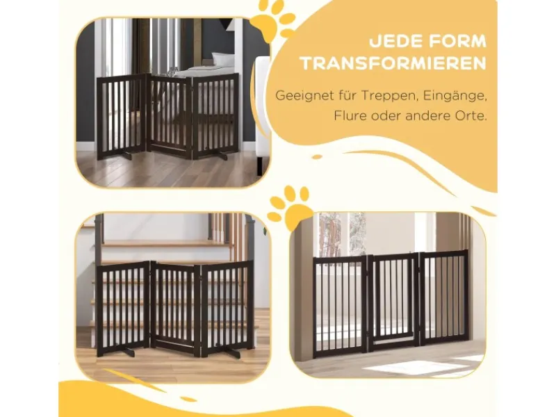 Hot PawHut Absperrgitter Verstellbar Klappbar 155 x 1 5 x 76 cm