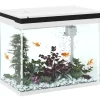 PawHut Aquarium Filtersystem Glas ABS Weiß 48L x 30B x 41H cm