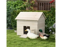 New PawHut Entenhaus Tannenholz Naturholz 100L x 82,5B x 91H cm