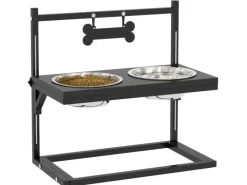 New PawHut Erhöhtes Futterstation mit 0,9L Futterschale