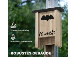 Clearance PawHut Fledermauskasten Tannenholz Naturholz 18L x 6B x 22,5H cm