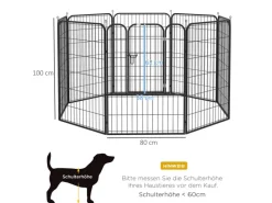 PawHut Freigehege Individuell Gestaltbare Form mit Tür 80 x 100cm