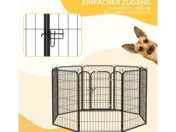 PawHut Freigehege Individuell Gestaltbare Form mit Tür 80 x 100cm