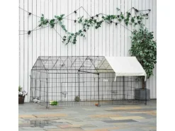 Clearance PawHut Freigehege Laufgitter mit Abdeckung