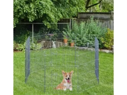 PawHut Freilaufgehege Laufstall Welpengitter für Tiere 8-Teilig