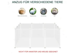 New PawHut Freilaufgehege Laufgitter DIY Absperrgitter 105 x 105 x 45 cm
