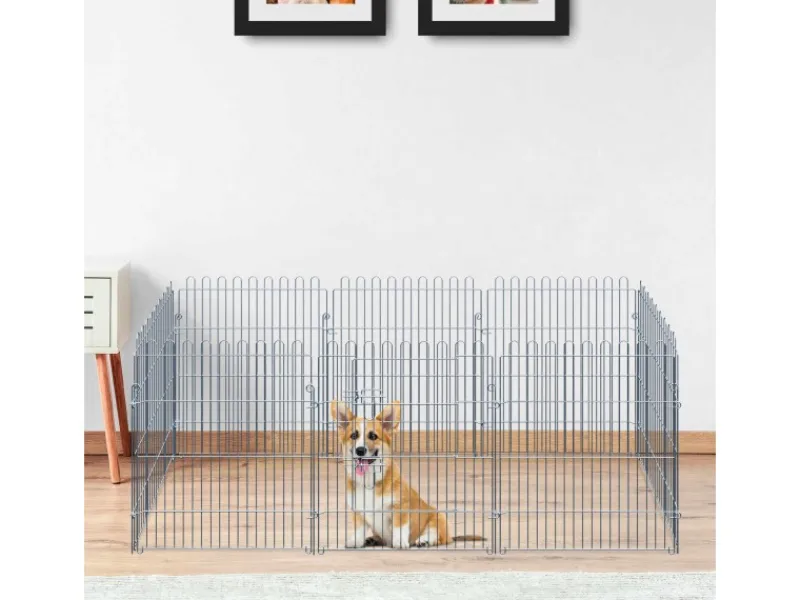 Discount PawHut Freilaufgehege Laufstall für Tiere 8-Teilig