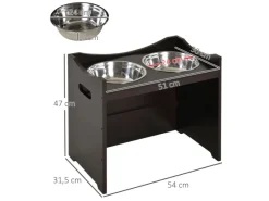 Hot PawHut Futternapf Höhenverstellbar mit 2L Futterständer