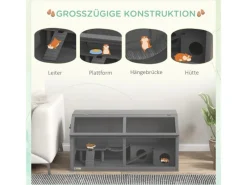 Discount PawHut Hamsterkäfig 100cm mit Hängebrücke Leitern