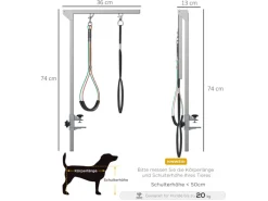 PawHut Haustier Fellpflege mit Klemme Haunch-Halter