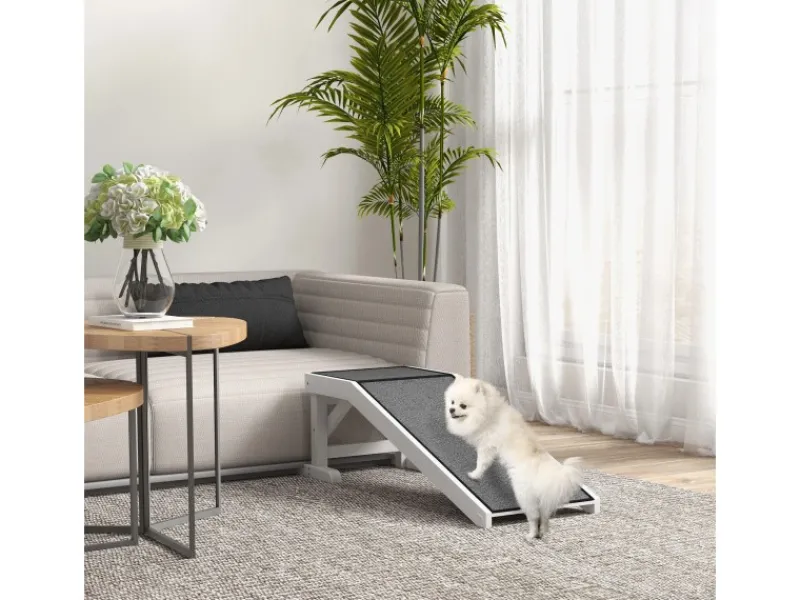 PawHut Haustierrampe mit Rutschfestem Teppich 125 x 40 x 35,5cm