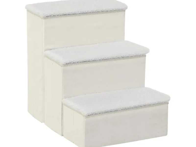 Clearance PawHut Haustiertreppe 3 Stufen mit Stauraum