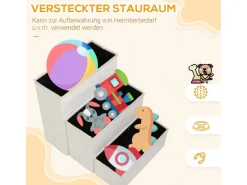 Clearance PawHut Haustiertreppe 3 Stufen mit Stauraum