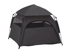 Hot PawHut Haustierzelt Polyester Dunkelgrau 120L x 120B x 106H cm