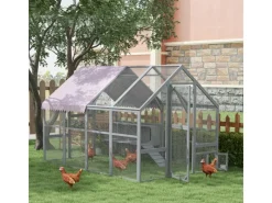 Online PawHut Hühnerstall mit Tür Nistkasten Dach