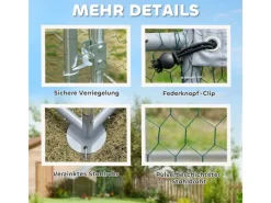 Sale PawHut Hühnerstall Verzinkter Stahl Silber 300L x 170B x 190H cm